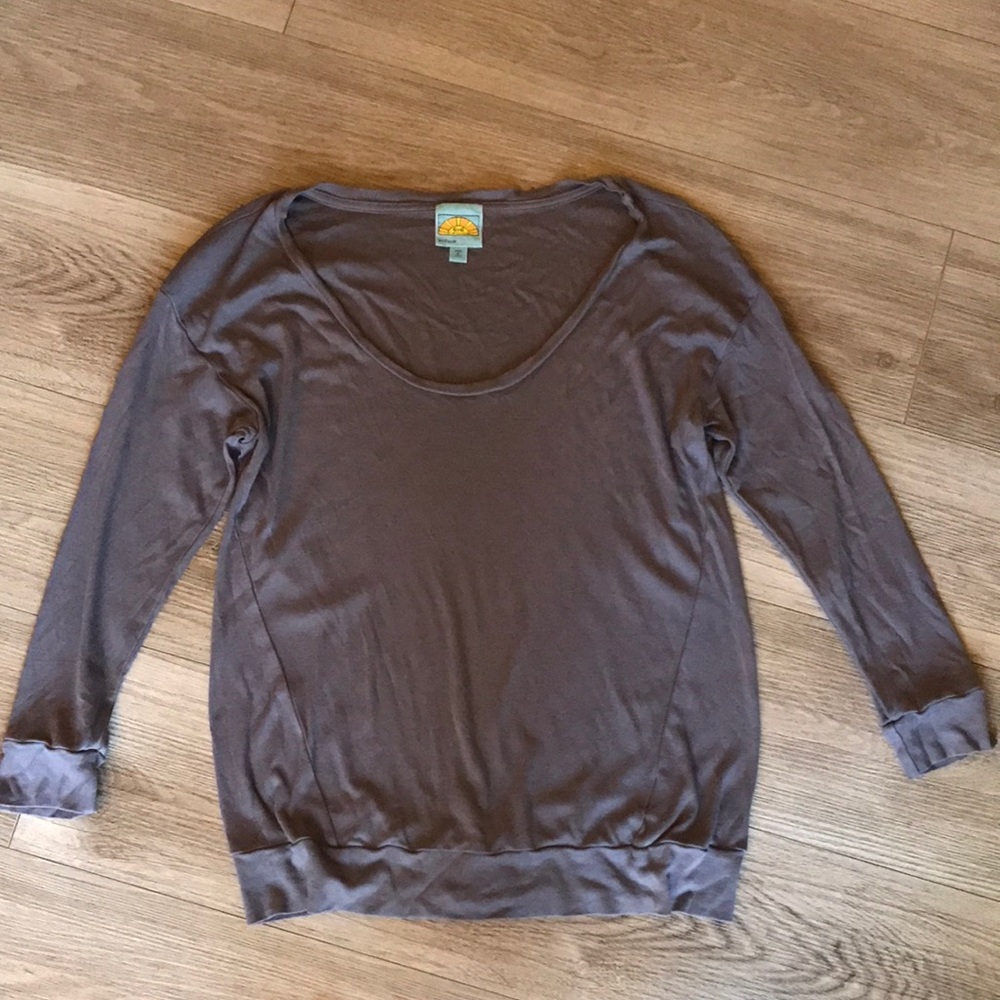 C&C California 3/4 Sleeve Scoop Neck Top szS